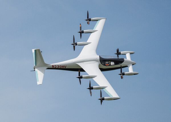 Kitty Hawk's Heaviside eVTOL aircraft demonstrated for US Air Force officials as part of Agility Prime in May. This is considered the programme's first operational exercise. (Air Force Research Lab)