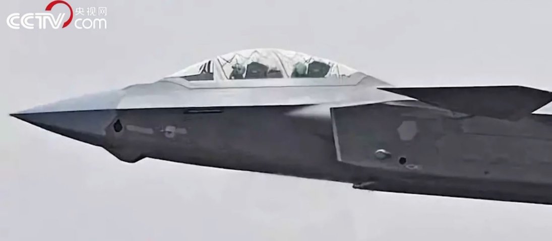 State broadcaster CCTV showed a CGI of a two-seat J-20 aircraft in a 16 January report. China may be developing a two-seat variant of the fighter, according to Chinese state-owned media. (Via CCTV.com)