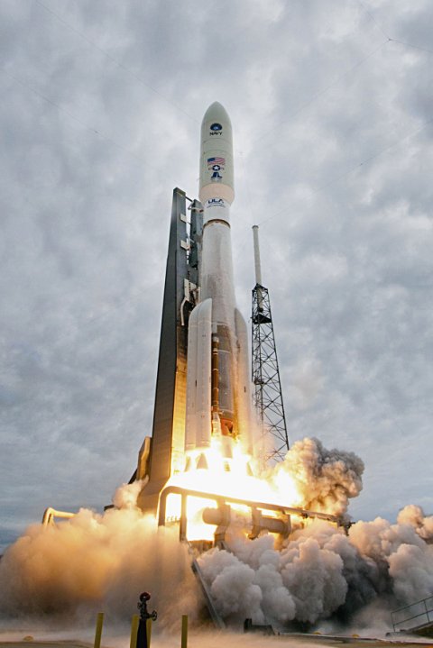 US President Trump on 19 February authorised steps towards creating an independent space force. This force will eventually manage space acquisition for capabilities such as launch. Pictured here is United Launch Alliance’s Atlas V. (US Navy)