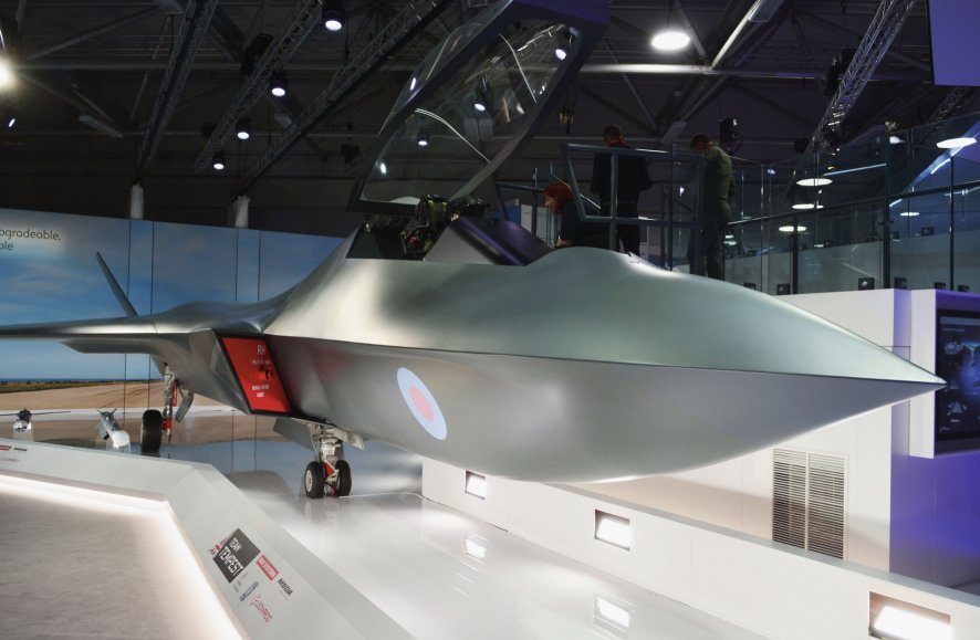 Seen at its reveal at the Farnborough Airshow in 2018, the Tempest future fighter is being developed to enter service with the RAF in the 2030s. (IHS Markit/Patrick Allen)