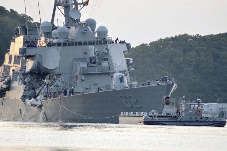 
        USS
        Fitzgerald
        needs an extensive overhaul after being damaged in a 2017 collision with a commercial ship in the Western Pacific.
       (USN)