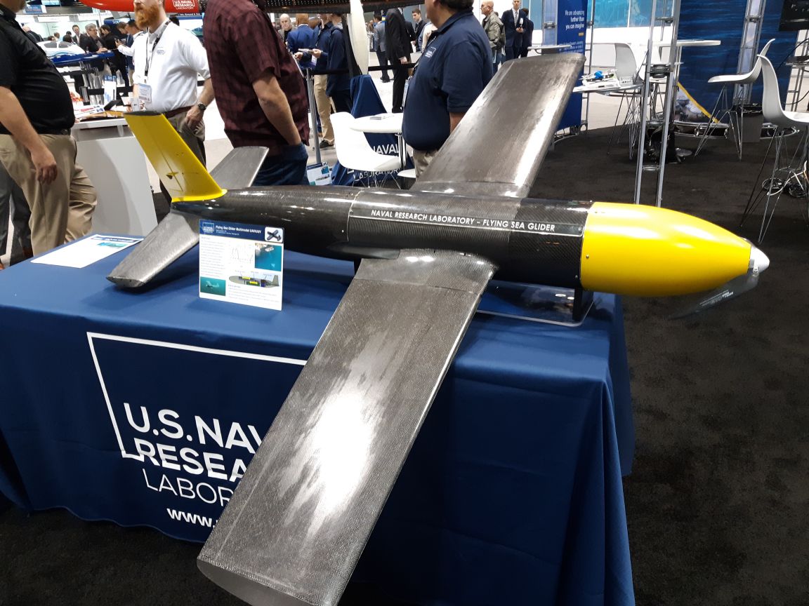 The NRL developed the Flying Sea Glider, a UUV that is capable of flying above water. (IHS Markit/Pat Host)