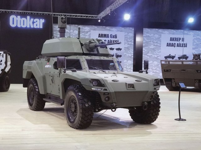 Otokar’s Akrep IIe technology demonstrator, shown for the first time at IDEF 2019. (Otokar)