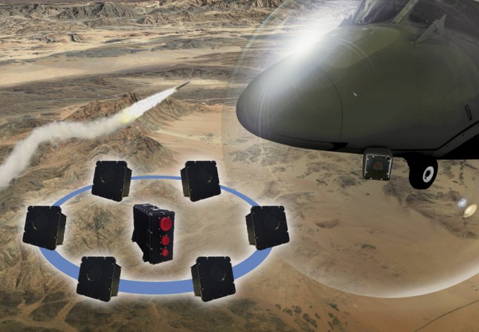 The MAIR system features five to six detection systems that can give an aircraft full spherical protection. (Leonardo)