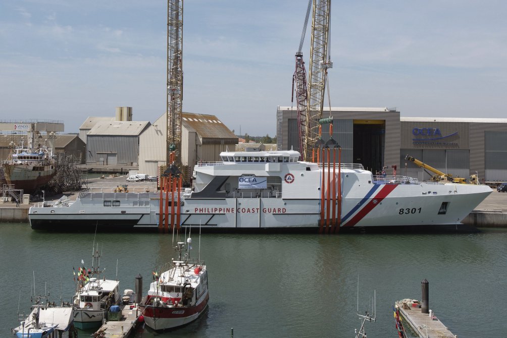 Gabriela Silang
        was craned into the water at OCEA’s Les Sables d'Olonne shipyard on 17 July.
       (OCEA)