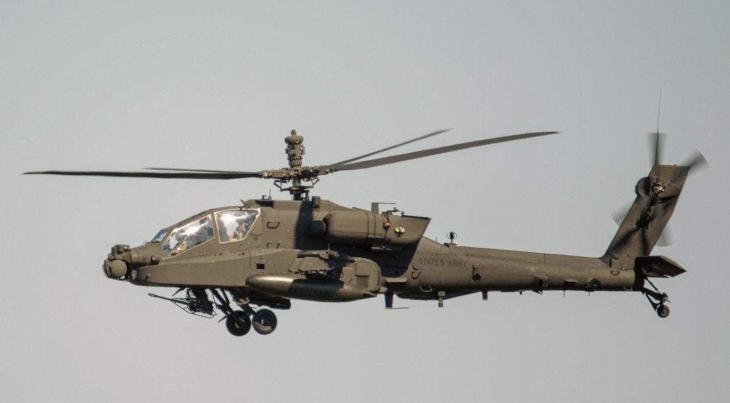 The US Army will host a demonstration in August where it will fire Rafael Spike Non-Line-of-Sight missiles from a Boeing AH-64E Apache aircraft. A Version 6 helicopter is seen here conducting operational trials at Fort Hood. ( US Army)