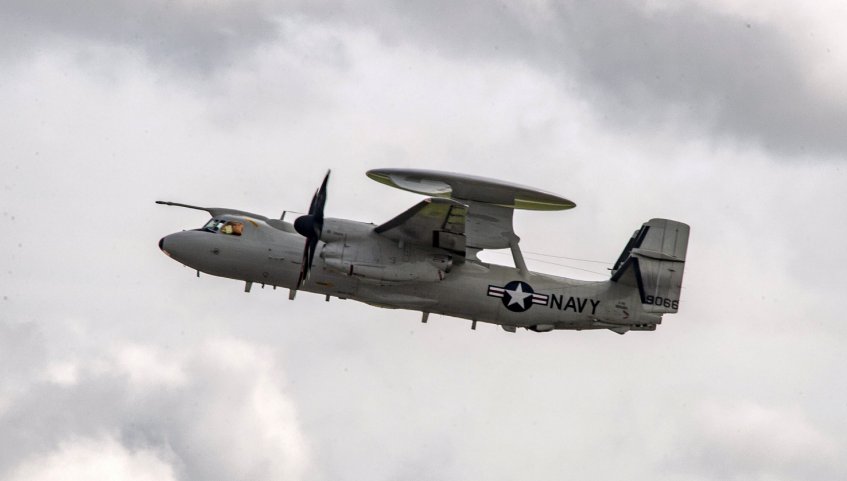 The first aerial refuelling-capable E-2D Advanced Hawkeye carrier-borne airborne early warning and control aircraft was delivered to VAW 120 on 9 September. (US Navy)