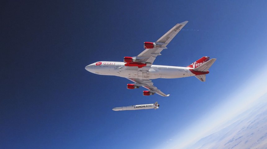 Virgin Orbit is developing the launch of small satellites from a 747 testbed aircraft. (Crown Copyright)