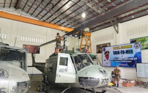 The PAF is seeking to reactivate seven of its ageing Bell UH-1 ‘Huey’ helicopters by using spare parts donated by Japan. (PAF)