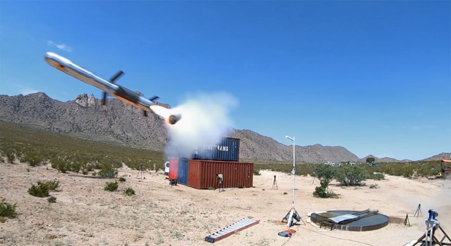 A Raytheon/Saab 84mm Guided Carl-Gustaf Munition (GCGM) is launched during flight trials at the Bofors Test Centre in Karlskoga, central Sweden, during September. The trials pave the way for an end-to-end GCGM System Capabilities Demonstration in the United States in the spring of 2020. Photo credit: Raytheon.