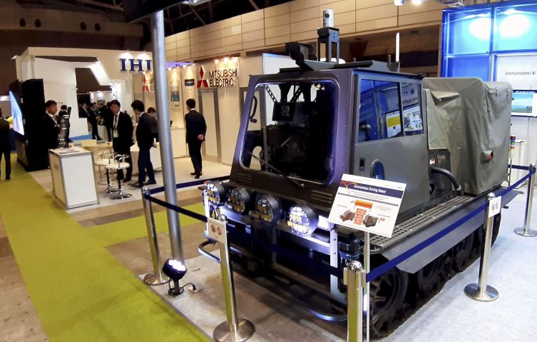 NEC displayed at DSEI Japan 2019 one of the two vehicles it has used to integrate and test its autonomous driving technology. (IHS Markit/Gabriel Dominguez)