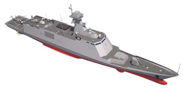 In December 2016 DAPA released CGI imagery showing the conceptual design of the RoKN’s future FFX-III-class frigates. (Via DAPA)