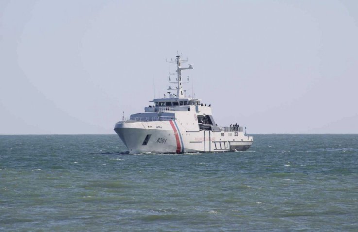 Gabriela Silang
        , seen here during its preliminary sea trials in October 2019.
       (OCEA)