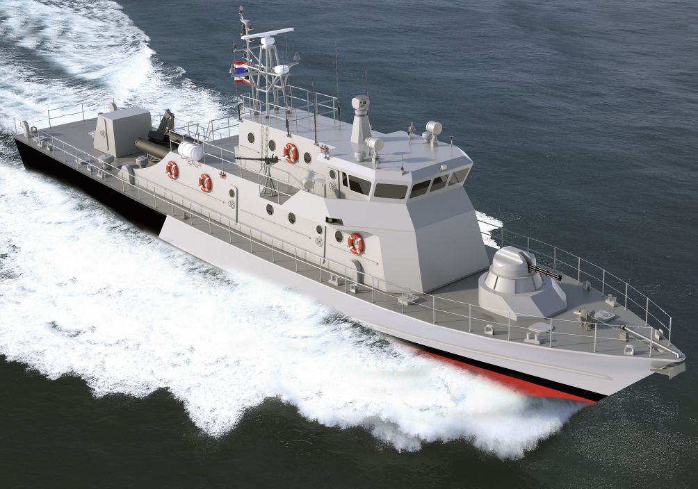 CGI imagery of the newest T-994-class patrol vessel on order for the RTN. The newest two vessels of the class will be powered by 175D-series engines from MAN Energy Solutions. (Marsun)