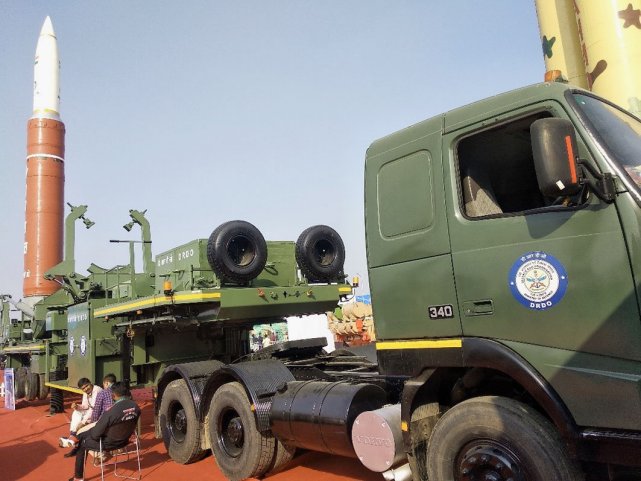 The ASAT weapon system as displayed at the 5–9 February Defexpo 2020 exhibition in Lucknow. (Jane’s/Rahul Udoshi)