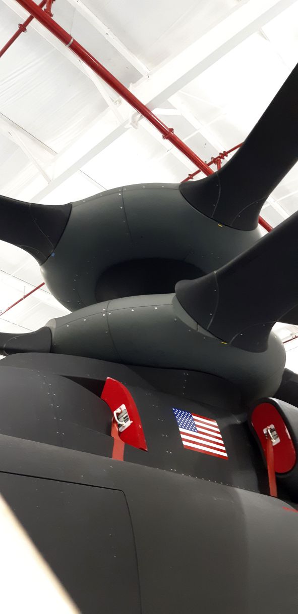 A closeup of the Sikorsky-Boeing SB>1 Defiant's coaxial rotors at the Sikorsky flight facility in West Palm Beach, Florida, on 19 February. (Janes/Pat Host)