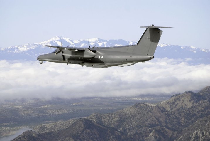 Seen here in its Radiant Falcon configuration for the US Army, the DHC-8 is becoming increasingly popular as a special mission platform. (Dynamic Aviation)