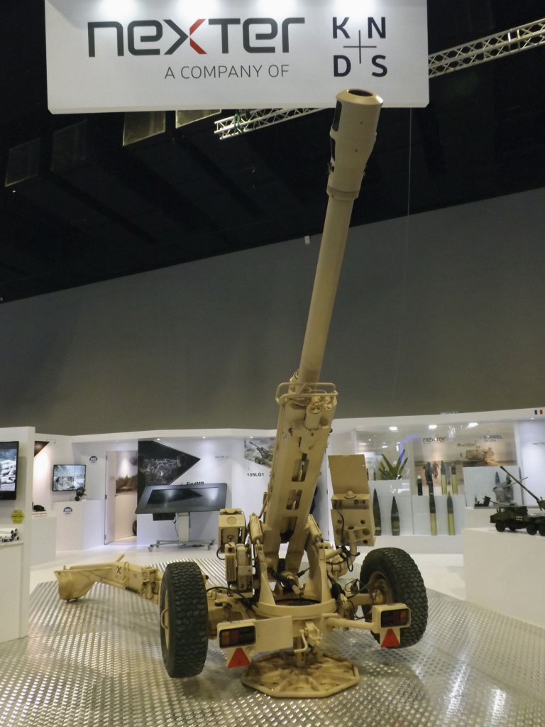 Malaysia has received the first six of 18 105 mm LG1 artillery systems ordered for the Malaysian Army in April 2018. The gun was showcased at the DSA 2018 exhibition in Kuala Lumpur. (Janes / Jayesh Dhingra)