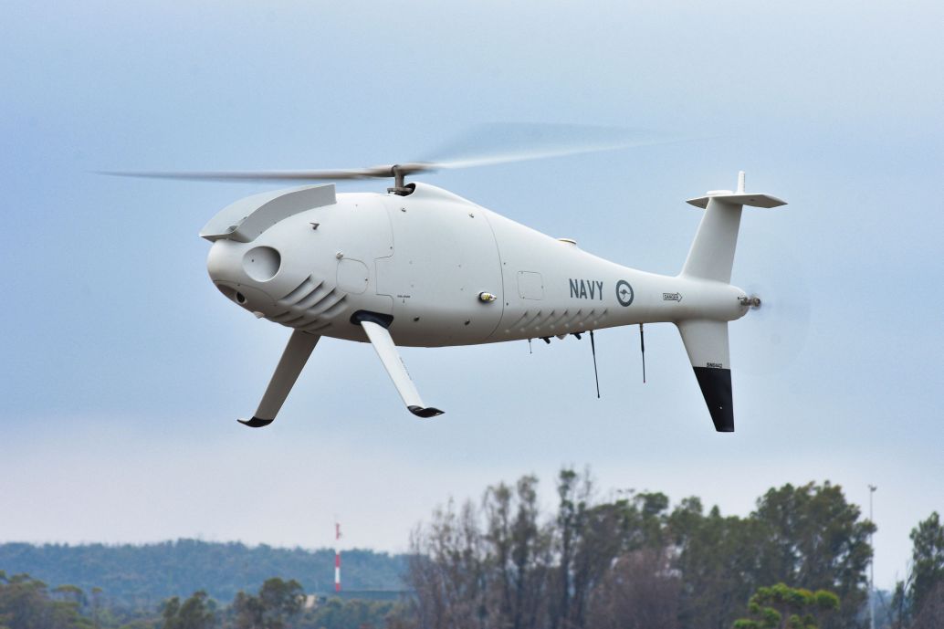 Schiebel announced on 9 March that its newly designed S2 heavy fuel engine for the Camcopter S-100 UAV (seen here) has successfully completed acceptance tests for the RAN. (Schiebel)