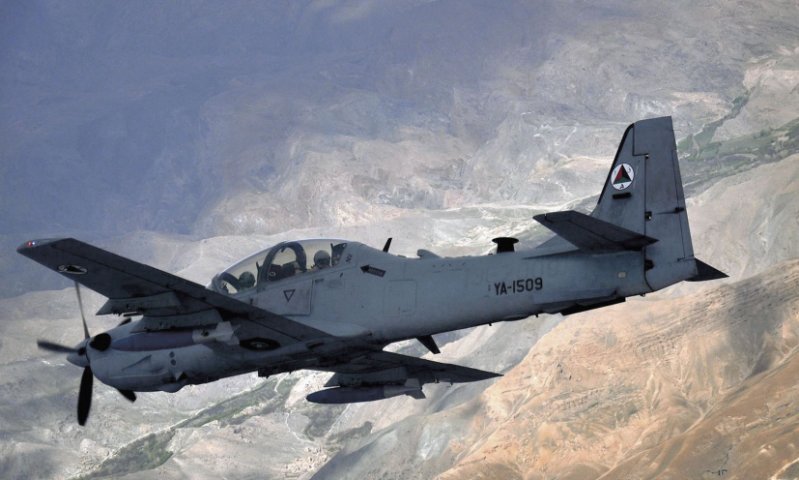 Seen here in Afghan service, the Super Tucano is one of two light strike platforms along with the AT-6B Wolverine that the USAF is buying in limited numbers to continue its LAE experiment. (438th Air Expeditionary Wing)