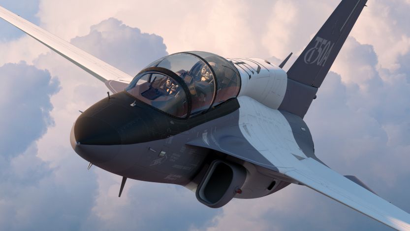 Having previously failed to secure the USAF’s wider T-X advanced pilot training requirement, the Lockheed Martin-KAI T-50A looks set to be adopted in limited numbers on a contracted basis for air combat training. (Lockheed Martin)