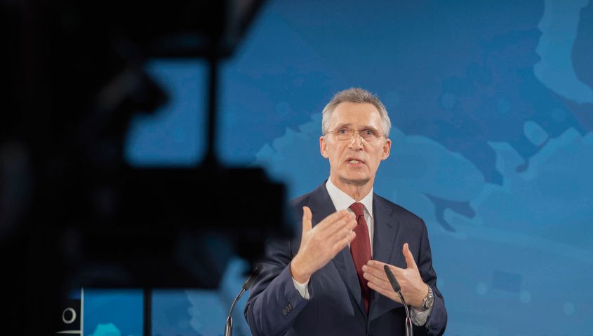 Secretary-General Jens Stoltenberg presented NATO’s annual report during a virtual press conference on 19 March. (NATO)