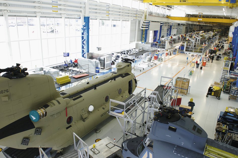 The Chinook (pictured), Osprey and Grey Wolf lines in Philadelphia have been closed for two weeks as Boeing implements coronavirus mitigation plans. (Boeing)