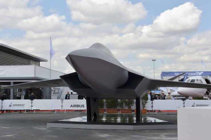 A mock-up of the New Generation Fighter that will form the centerpiece of the FCAS/SCAF project was displayed at the Paris Airshow in 2019. (Janes/Gareth Jennings)